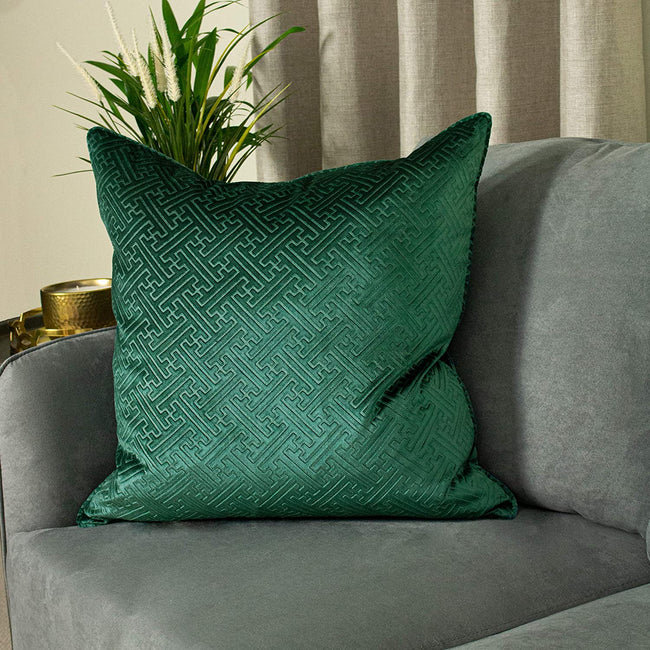 Emerald Green - Back - Paoletti Florence Cushion Cover