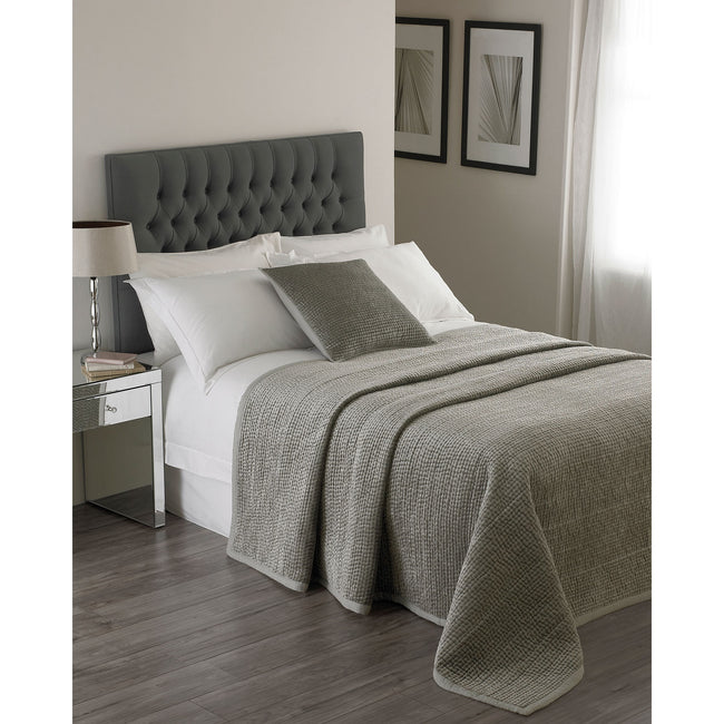Silver - Front - Riva Home Brooklands Bedspread