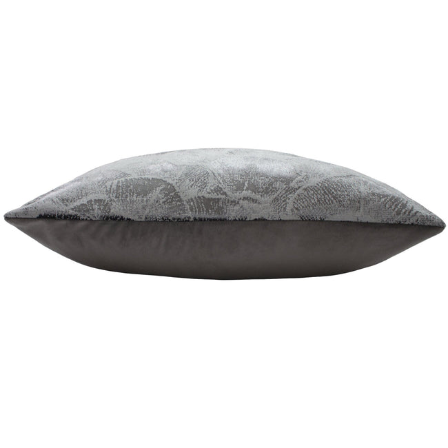 Flint-Steel Grey - Side - Ashley Wilde Jaden Velvet Cushion Cover