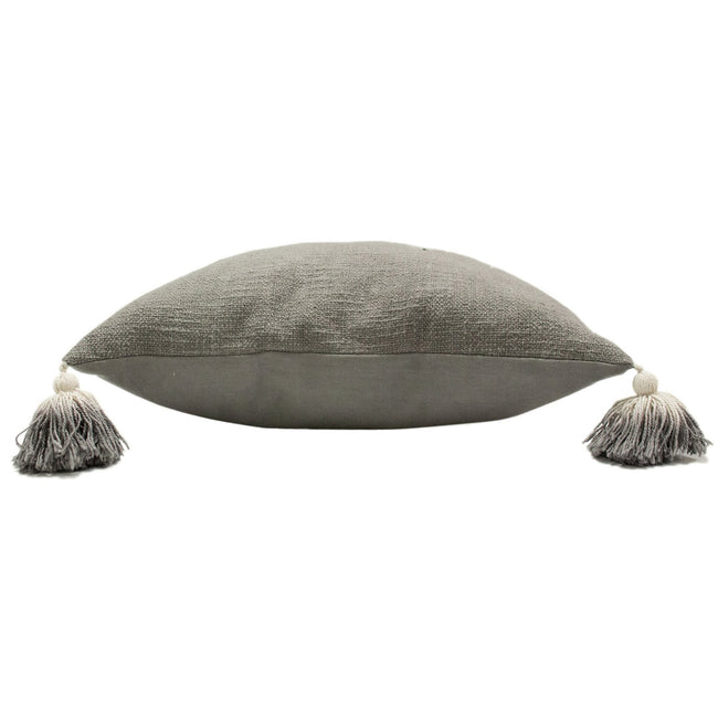 Gray - Side - Furn Eden Slub Cushion Cover