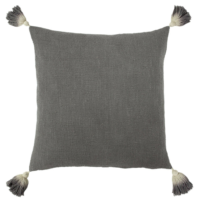 Gray - Front - Furn Eden Slub Cushion Cover