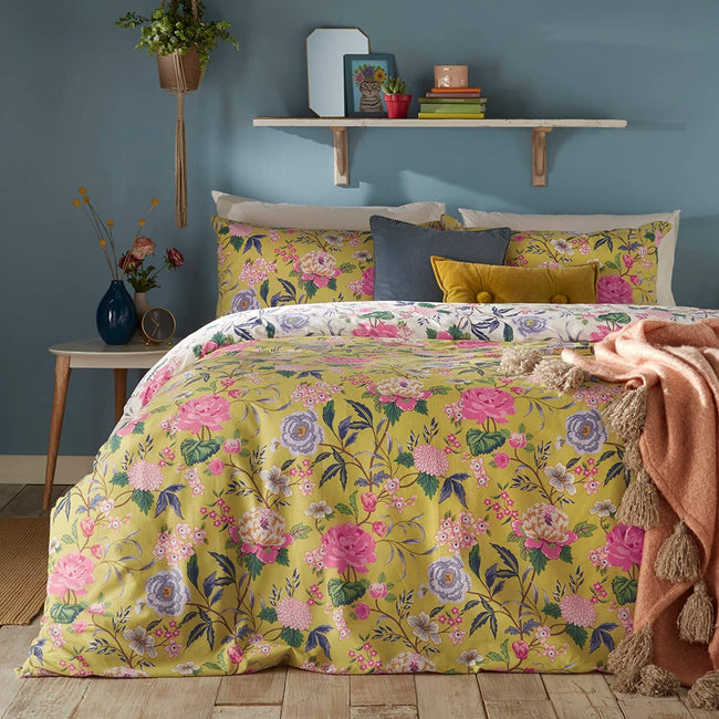 Bamboo Green - Back - Furn Azalea Floral Duvet Set