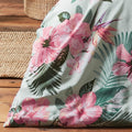 Green-Pink - Side - Furn Floral Hibiscus Duvet Set