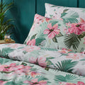 Green-Pink - Lifestyle - Furn Floral Hibiscus Duvet Set