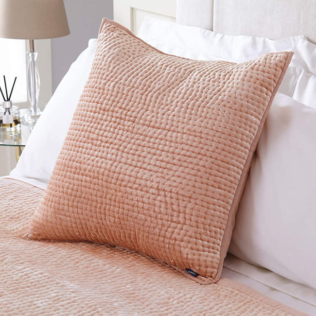 Blush - Back - Paoletti Brooklands Throw Pillow Cover