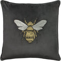Charcoal - Front - Paoletti Hortus Bee Throw Pillow Cover