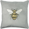 Silver Grey - Front - Paoletti Hortus Bee Throw Pillow Cover