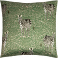 Green - Front - Paoletti Zebra Foliage Throw Pillow Cover