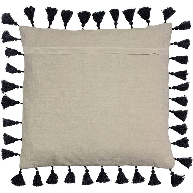 Black - Back - Furn Dune Throw Pillow Cover
