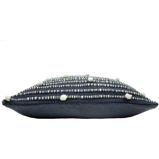 Charcoal-Natural - Side - Furn Arlo Throw Pillow Cover