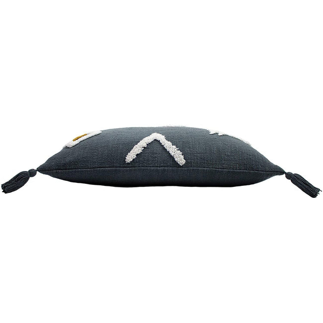 Charcoal - Side - Furn Inka Throw Pillow Cover