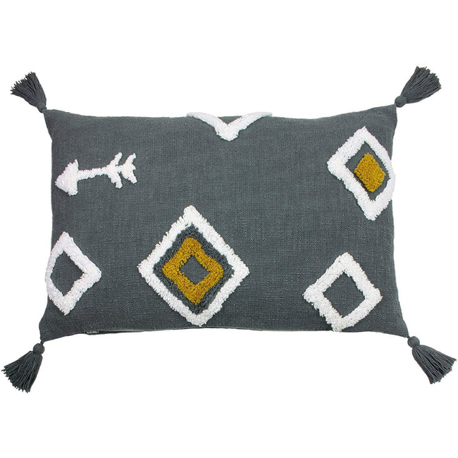 Charcoal - Front - Furn Inka Throw Pillow Cover