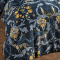 Blue-Gray-Yellow - Side - Paoletti Nouvilla Cheetah Duvet Set
