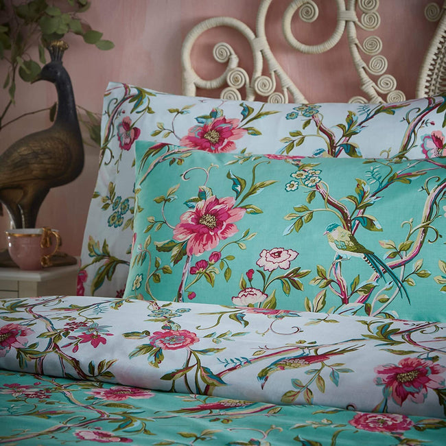 Bright Jade - Back - Furn Chinoiserie Vintage Duvet Set