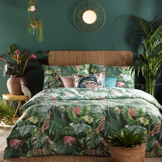 Jade Green - Side - Furn Amazonia Rainforest Duvet Set
