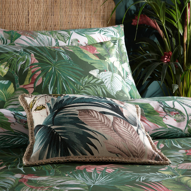 Jade Green - Close up - Furn Amazonia Rainforest Duvet Set