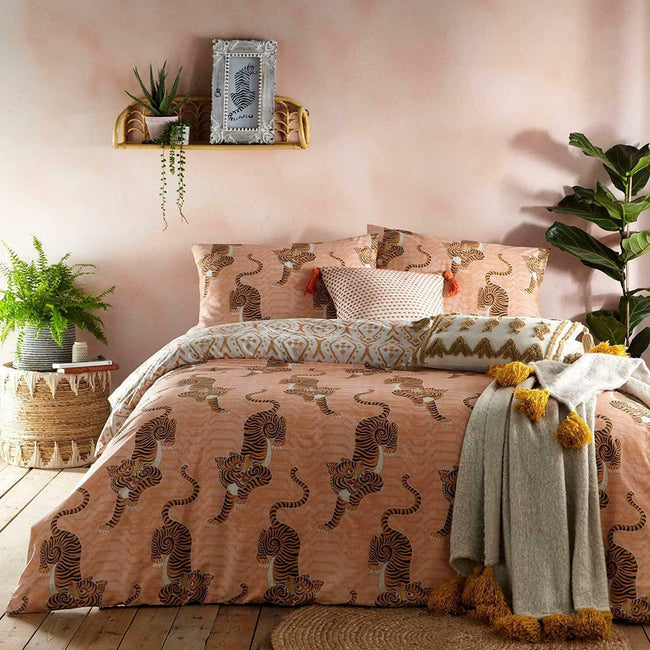 Coral - Back - Furn Tibetan Tiger Duvet Set