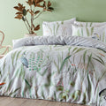 White-Green-Gray - Pack Shot - Paoletti Aaliyah Botanical Duvet Set