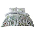 White-Green-Gray - Front - Paoletti Aaliyah Botanical Duvet Set