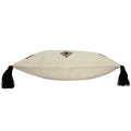 Ivory-Black - Side - Paoletti Monterey Diamond Throw Pillow Cover