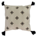 Ivory-Black - Front - Paoletti Monterey Diamond Throw Pillow Cover