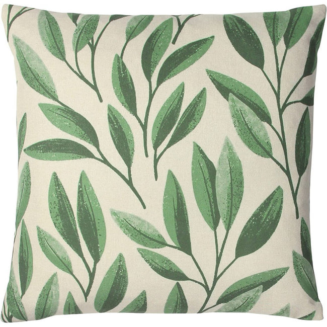 Forest Green - Front - Paoletti Laurel Botanical Throw Pillow Cover