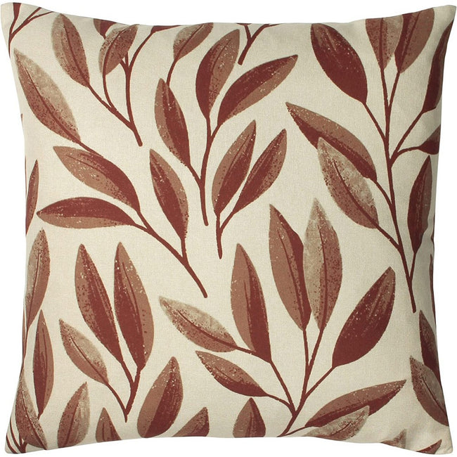 Rust - Front - Paoletti Laurel Botanical Throw Pillow Cover