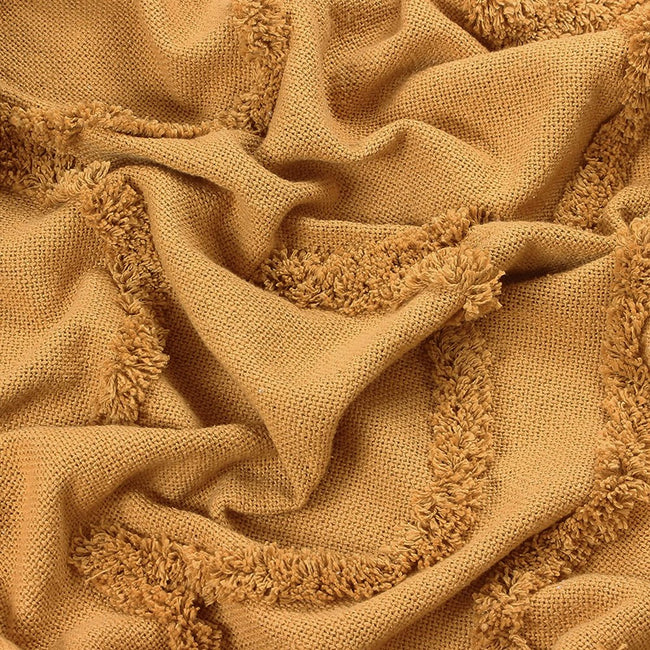 Ochre Yellow - Back - Furn Jakarta Tufted Throw