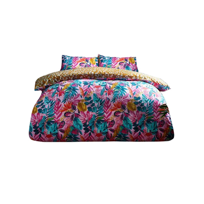 Pink - Front - Furn Psychedelic Jungle Tropical Duvet Set