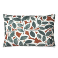 Brick Red-White-Green - Front - Paoletti Willow Botanical Throw Pillow Cover