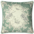 Sage-White - Front - Paoletti Burford Floral Throw Pillow Cover