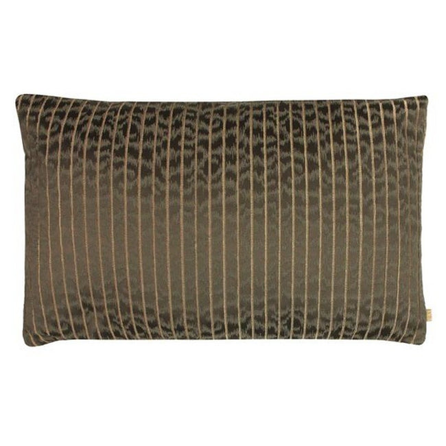 Earth Brown - Front - Kai Wrap Caracal Striped Throw Pillow Cover