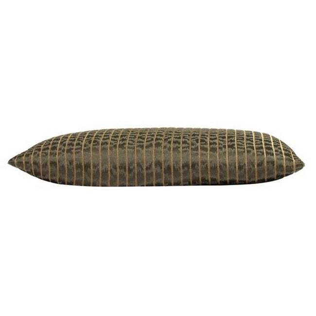 Earth Brown - Back - Kai Wrap Caracal Striped Throw Pillow Cover