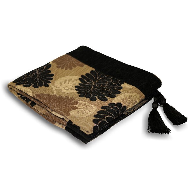 Black - Front - Riva Home Caprice Throw