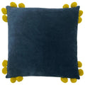 Navy-Olive - Front - Furn Hoola Pom Pom Throw Pillow Cover