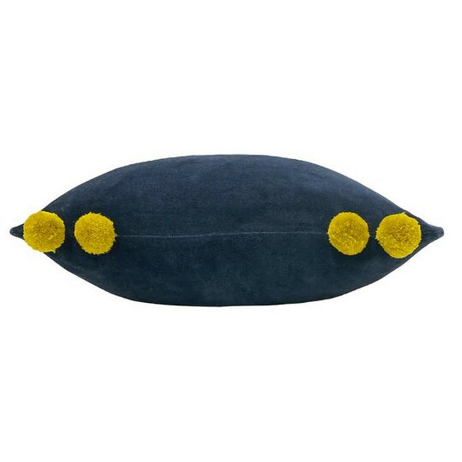 Navy-Olive - Back - Furn Hoola Pom Pom Throw Pillow Cover