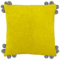 Yellow-Gray - Front - Furn Hoola Pom Pom Throw Pillow Cover