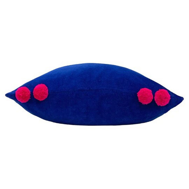 Blue-Pink - Back - Furn Hoola Pom Pom Throw Pillow Cover