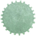 Sage - Front - Furn Circle Pom Pom Bath Mat