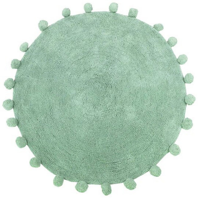 Sage - Front - Furn Circle Pom Pom Bath Mat