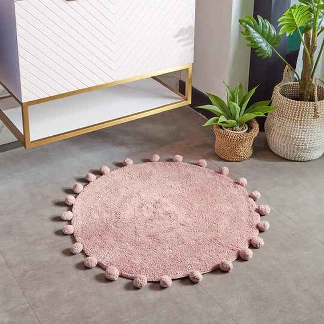 Blush - Back - Furn Circle Pom Pom Bath Mat
