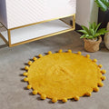 Ochre Yellow - Back - Furn Circle Pom Pom Bath Mat