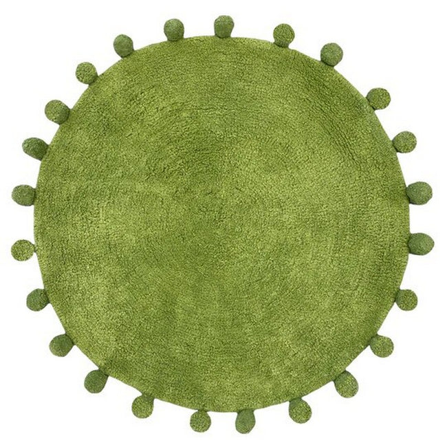 Olive - Front - Furn Circle Pom Pom Bath Mat