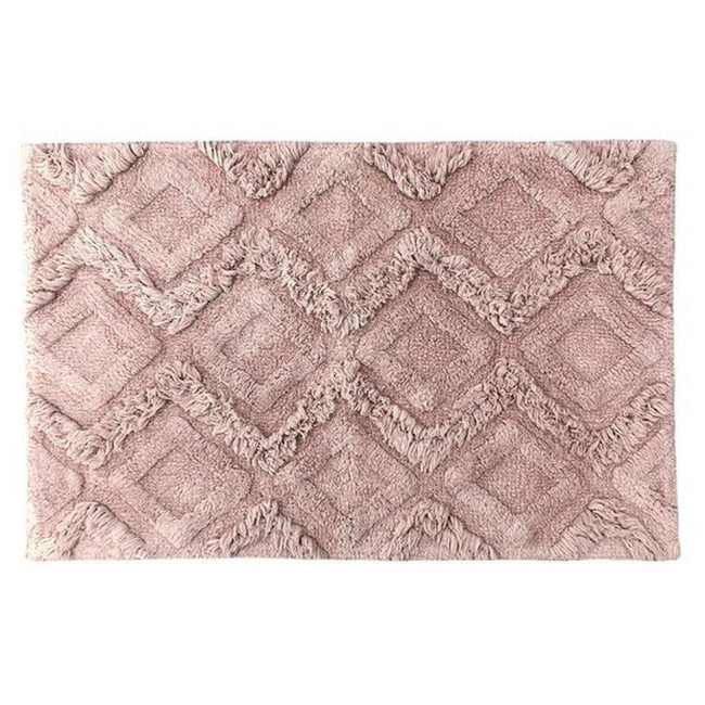 Blush - Front - The Linen Yard Diamond Tufted Bath Mat