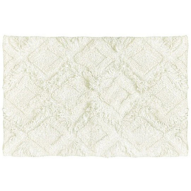 Ivory - Front - The Linen Yard Diamond Tufted Bath Mat