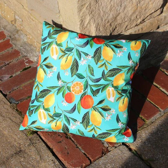 Multicolored - Side - Evans Lichfield Orange Blossom Square Outdoor Cushion Cover