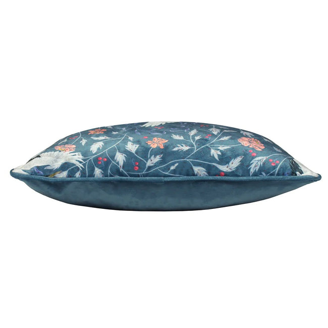 Slate Blue - Side - Paoletti Georgiana Botanical Throw Pillow Cover