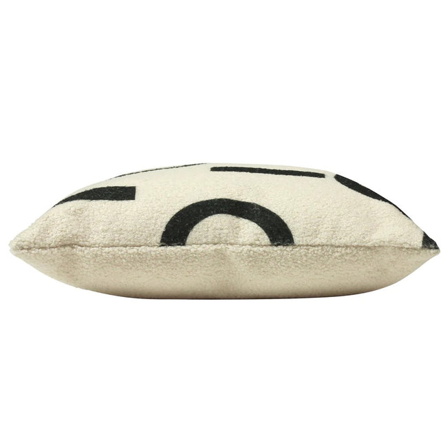 Black - Side - Furn Circa Shearling Square Throw Pillow Cover
