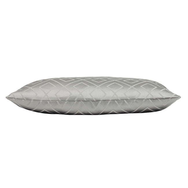 Elephant Grey - Back - Prestigious Textiles Pivot Geometric Throw Pillow Cover