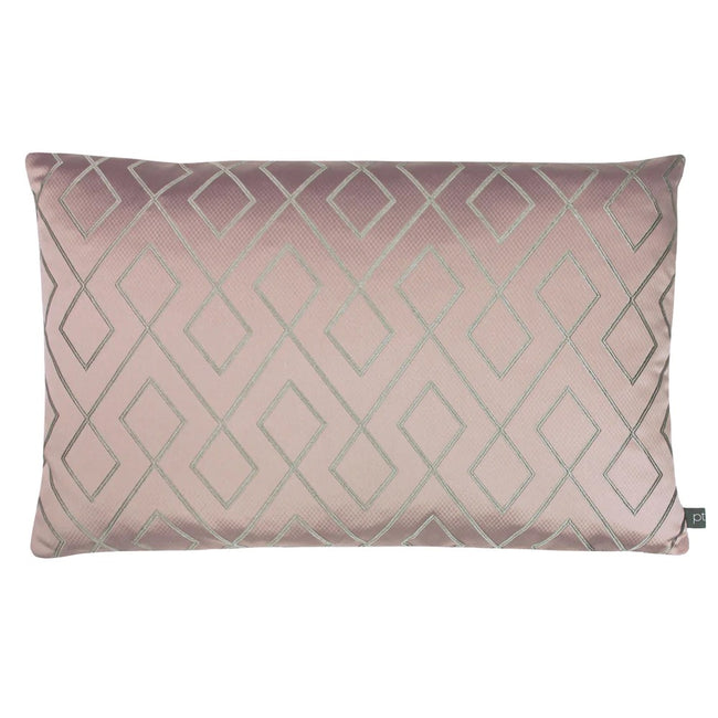 Rose - Front - Prestigious Textiles Pivot Geometric Throw Pillow Cover